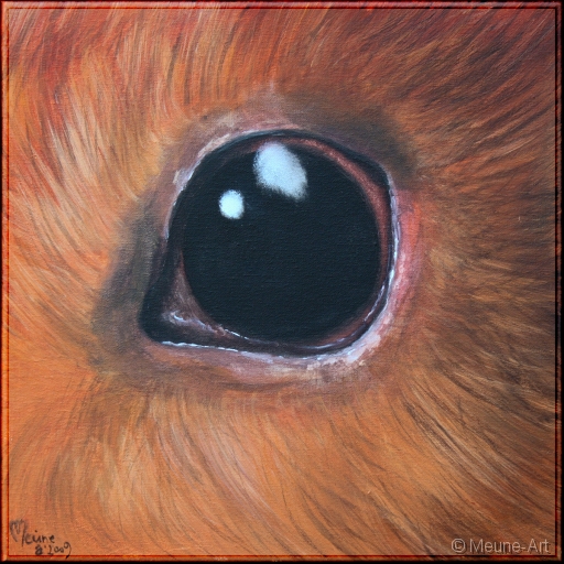 Augenblick eines Meerschweinchens Acryl auf Leinwand;
30 x 30 cm